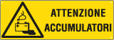 [EEF17133K] EEF17133K - cartello autoadesivo EasyFix attenzione accumulatori EN ISO 7010