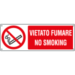 [EEF18091K] EEF18091K - cartello autoadesivo EasyFix vietato fumare no smoking EN ISO 7010