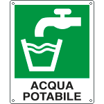 [EEF20108X] EEF20108X - cartello autoadesivo EasyFix "acqua potabile" EN ISO 7010