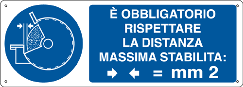 [EF1920K] EF1920K - cartello autoadesivo EasyFix obbligo rispettare distanza massim stabil